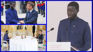 Revivez le discours du Pr Diomaye amp lentretien avec Macron à lElysée [upl. by Leanatan948]