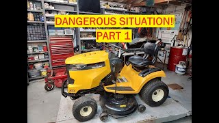 Cub Cadet XT1 Riding Mower  Bad Fuel Leak Part 1 [upl. by Rosalynd]