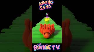 Jumping Bowling Ball vs Kinetic Sand Bowling Pins 😄🎳🌈 kineticsandplay [upl. by Noied479]