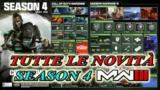 TUTTE LE NOVITÀ DELLA SEASON 4 DI MW3  WARZONE  MULTIPLAYER  ZOMBIE  COD MOBILE  NUOVE ARMI [upl. by Yanehs783]