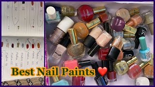 Top 10 Nail Paints  Must Haves Nail Paints  Swatches and Review [upl. by Elorac]