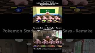 Pokemon Stadium  Clefairy Says  Remake Comparison pokemon clefairy animation [upl. by Morena450]