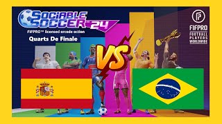 060  4  Espagne Vs Brésil  Coupe Du Monde 2022  Sociable Soccer 24 [upl. by Anitrebla]