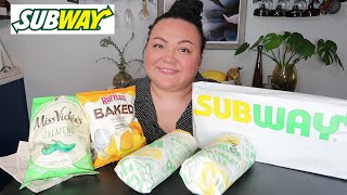 Subway Ultimate BMT amp The Monster Sandwiches Mukbang [upl. by Aknahs]