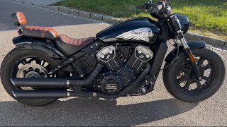 2020 Indian Scout Bobber  Cold start and walk around [upl. by Stacy]