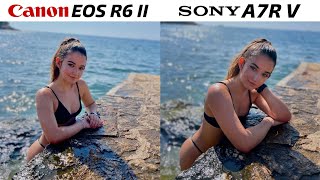 Canon EOS R6 Mark II vs Sony A7R V Camera Camparision [upl. by Etep]