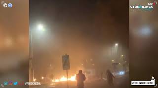 WATCH Huge Firework bomb lights up the street in Rijswijk the Netherlands [upl. by Possing]