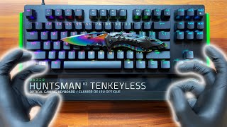 Razer Huntsman V2 TKL Mechanical Keyboard Unboxing  ASMR [upl. by Emyle654]