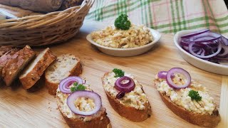 Slaninová pomazánka na chlebíčky jednohubky bagetky housky chléb tousty🍞🥐🥖  Jana C [upl. by Patti553]