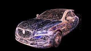 3D Mapping on a transparent Jaguar car Full HD [upl. by Seyah]