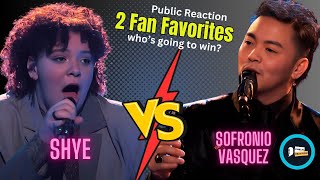 Fans React Sofronio vs Shye Who Will Dominate The Voice Finale [upl. by Dempsey]