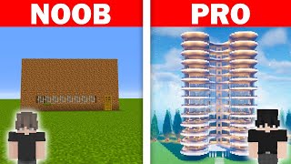 Minecraft NOOB vs PRO HOTEL BUILD CHALLENGE [upl. by Sapphira395]