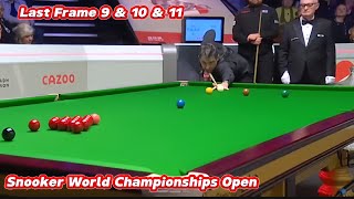 Snooker World Championships Open Ronnie O’Sullivan VS Jackson Page  Last Frame 9 amp 10 amp 11 [upl. by Desi224]