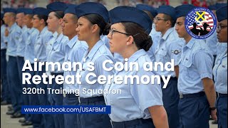 320th Training Squadron Airmans Coin and Retreat Ceremony  March 8 2023 [upl. by Amaleta]