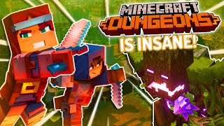 THIS GAME IS ACTUALLY INSANE Minecraft Dungeons [upl. by Ynatirb]