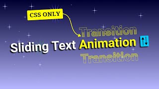 Sliding Text Animation Using HTML And CSS Only  ProgrammingTT [upl. by Jackelyn]