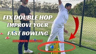 Fix Double Hop In Fast Bowling 3 Simple Drills [upl. by Eseryt]