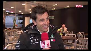 Toto Wolff o Testach F1 w Barcelonie Kubicy i języku polskim [upl. by Reitrac]