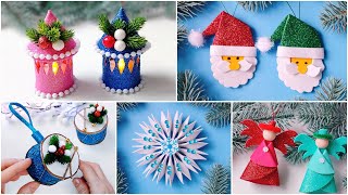 🎀🎄 5 Ideas Christmas craft 🎄 Christmas Decorations 🎅 Christmas Ornaments [upl. by Kinnie]