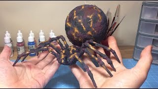 Easy How To Make a Giant Paper Mache SpiderTarantula Craft [upl. by Hakon]