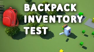 Backpack Diegetic Inventory Test  Unity3D Gamedev [upl. by Thibault]