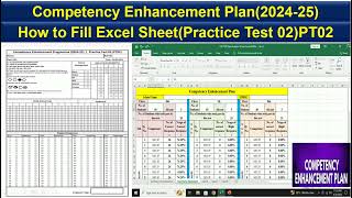 Competency Enhancement Plan Practice Test 2PT02  How to Fill Excel Sheet for CEP [upl. by Groveman]