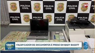 Falsificador de documentos é preso em Bady Bassit [upl. by Nimzzaj]