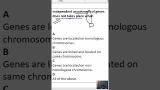 Independent assortment of genes does not takes place whenAGenes are located on homologous [upl. by Bluma]