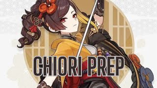 Chiori prep guide Everything you need to know Genshin impact [upl. by Sydelle]