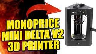 Monoprice Mini Delta V2 3D Printer Unboxing  Setup amp Print [upl. by Martijn503]