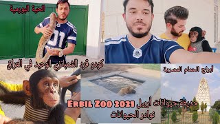 حديقة حيوانات أربيلErbil Zooاكبر حديقة حيوانات في الشرق الأوسطقرود و افاعي وغزلان ودببه و [upl. by Dnar815]