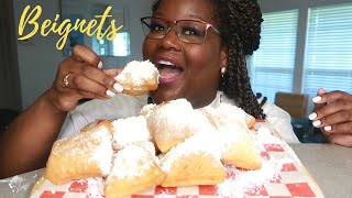 NEW ORLEANSSTYLE BEIGNETS RECIPE  EATING Asmr 실제 요리 소리 [upl. by Althea]