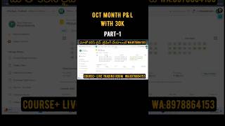 OCTOBER MONTH PROFIT amp LOSS STATEMENTtradingact livetraderoom PampL [upl. by Kenison166]