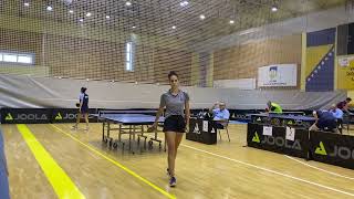 Marya Yovkova BULGARIA  Toliou Aikaterini GREECE Balkan Table Tennis Championship [upl. by Cartan]