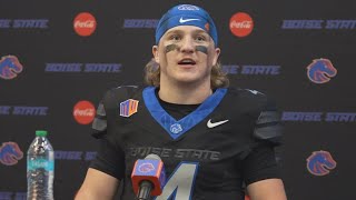 Boise State QB Maddux Madsen evaluates offensive output against Nevada [upl. by Jill]