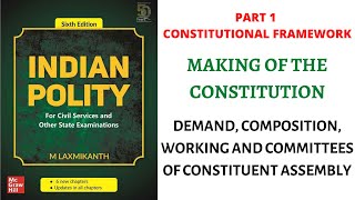 V3 Demand Composition Working and Comm of Constituent Assembly Indian Polity by M Laxmikanth [upl. by Aileve348]