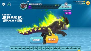 NEW BEHELLMOUTH UNLOCKED AND BEHELLMOUTH GAMEPLAY  Hungry Shark Evolution [upl. by Esihcoc]