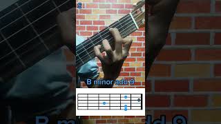 B minor add 9 chord  B min add 9  Bm add 9  guitar chord [upl. by Airdnal]