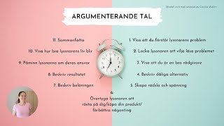 Argumenterande tal amp argumenterande text  Mall och exempel [upl. by Nodla]