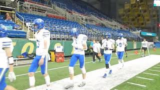 Section 4A championship at Fargo BBE Jaguars take the field before kickoff 11022024 [upl. by Hnilym473]