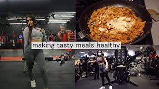 I MADE GIGI HADIDS FAMOUS PASTA HEALTHY HOW TO FEEL MORE COMFORTABLE IN THE GYM [upl. by Assiron]