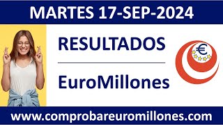 Resultado del sorteo EuroMillones del martes 17 de septiembre de 2024 [upl. by Adekram]