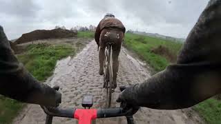 Onboard a muddy ParisRoubaix recon  AG2R CITROËN TEAM [upl. by Conley]