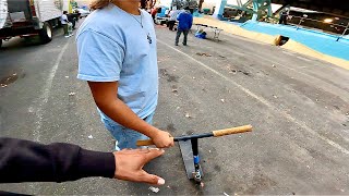 Confronting the Only Scooter Rider at SKATERS ONLY Skatepark Portland Day 1 [upl. by Shaddock]