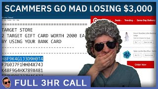 Scammers Go Mad Losing 3K In Gift Cards Full Call [upl. by Belford686]