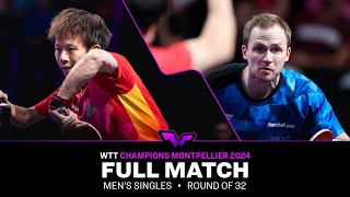 FULL MATCH  Lin Gaoyuan vs Benedikt Duda  MS R32  WTTMontpellier 2024 [upl. by Ecirb]