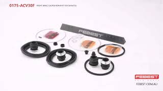 0175ACV30F FRONT BRAKE CALIPER REPAIR KIT FOR DAIHATSU [upl. by Perloff974]