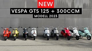 New Vespa GTS Modelle 2023 🛵 125ccm und 300ccm [upl. by Ailecra]