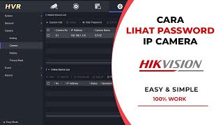 Cara Melihat Password IP Camera Hikvision [upl. by Anwahsed]