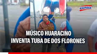 🔴🔵Cercado de Lima Músico huaracino inventa tuba de dos florones [upl. by Oknuj]